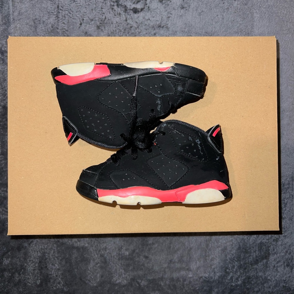 **SOLD** Air Jordan 6 Black Infrared High-Top Sneakers